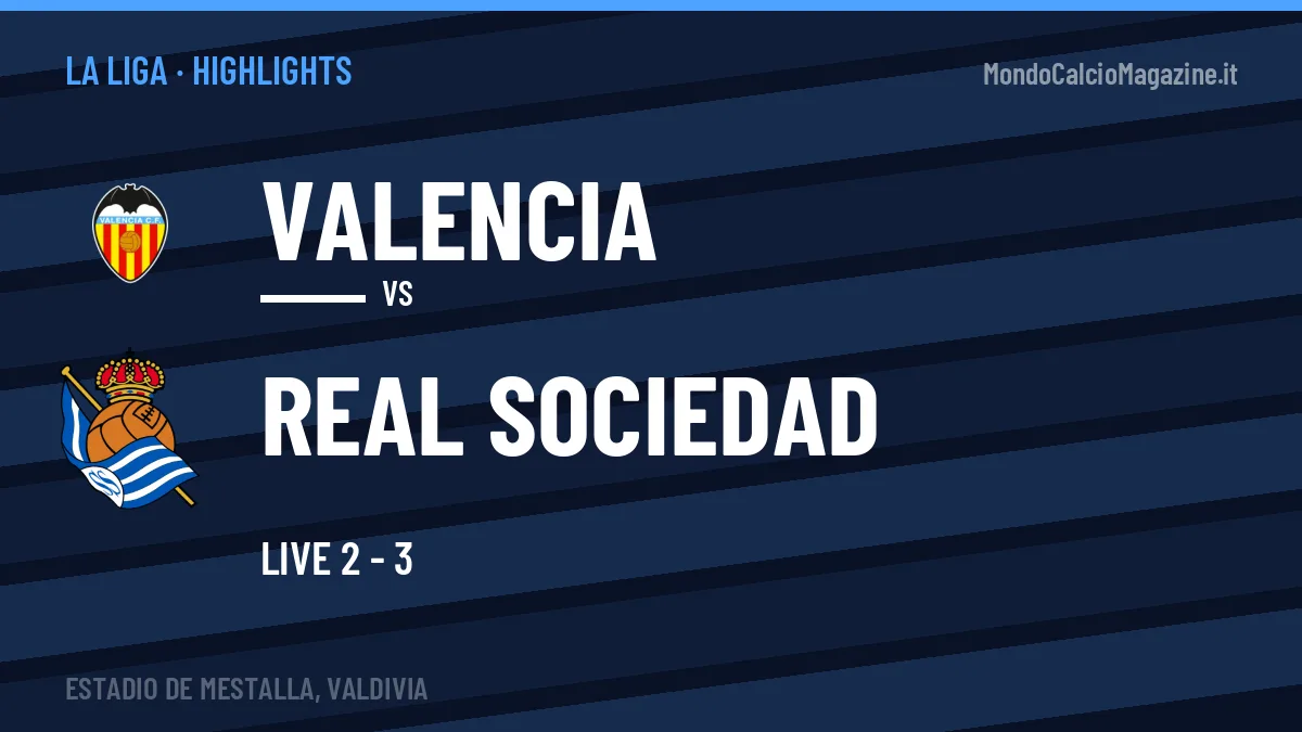 Rivedi Valencia-Real Sociedad: highlights, gol e momenti chiave della partita