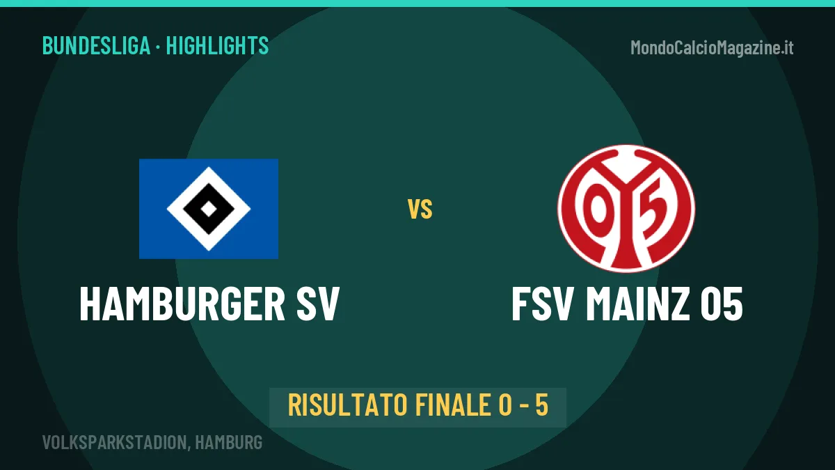 Hamburger SV-FSV Mainz 05, sintesi e gol: gli highlights di Bundesliga