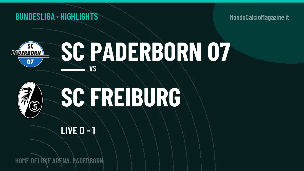 Highlights SC Paderborn 07-SC Freiburg: gol e sintesi della partita