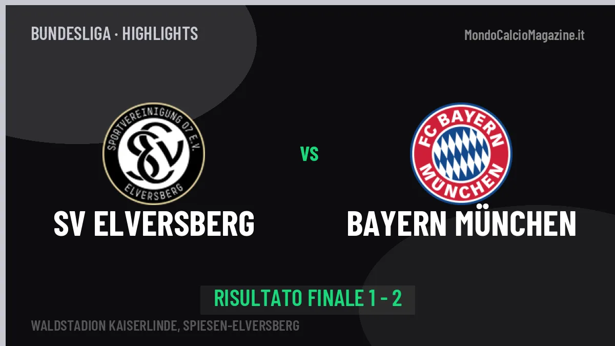 SV Elversberg-Bayern München, sintesi e gol: gli highlights di Bundesliga