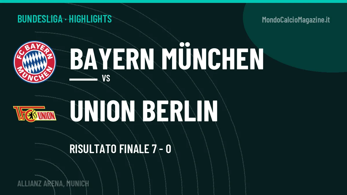 Highlights Bundesliga: Bayern München-Union Berlin 7-0 in video