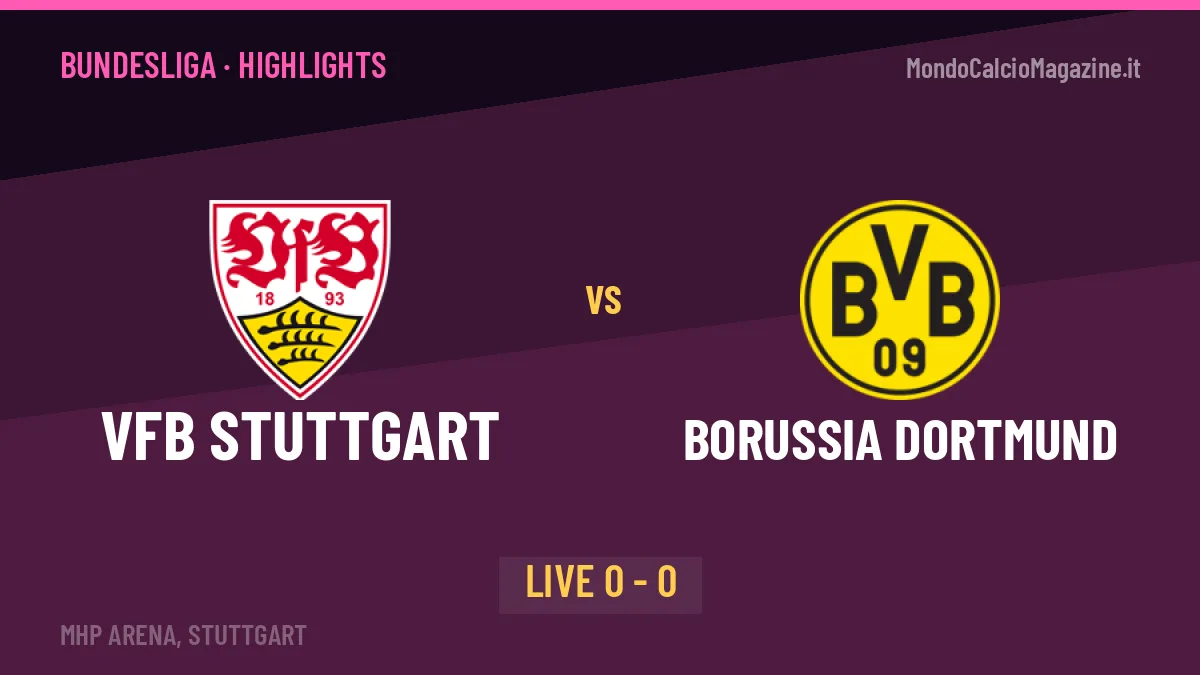 VfB Stuttgart-Borussia Dortmund: highlights, video, azioni e gol del match