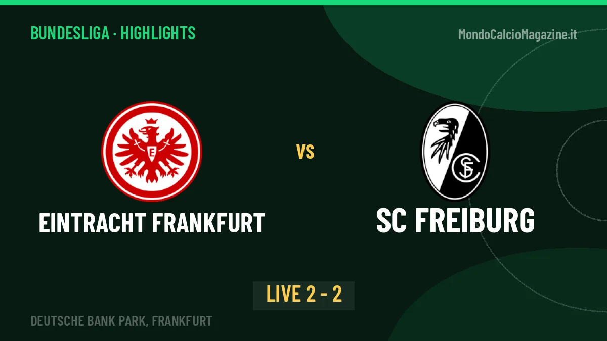 Eintracht Frankfurt-SC Freiburg, gli highlights: tutti i gol in video