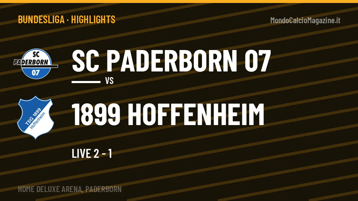 Highlights e gol SC Paderborn 07-1899 Hoffenheim: la sintesi della 4ª giornata