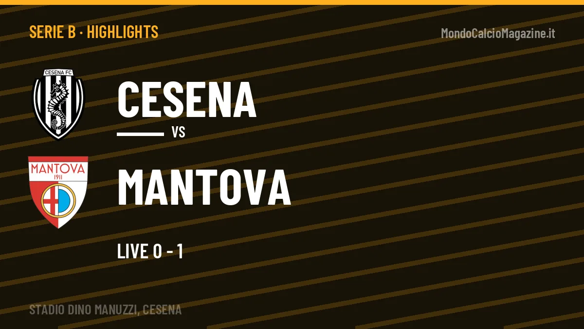 Highlights e gol Cesena-Mantova: la sintesi della 3ª giornata