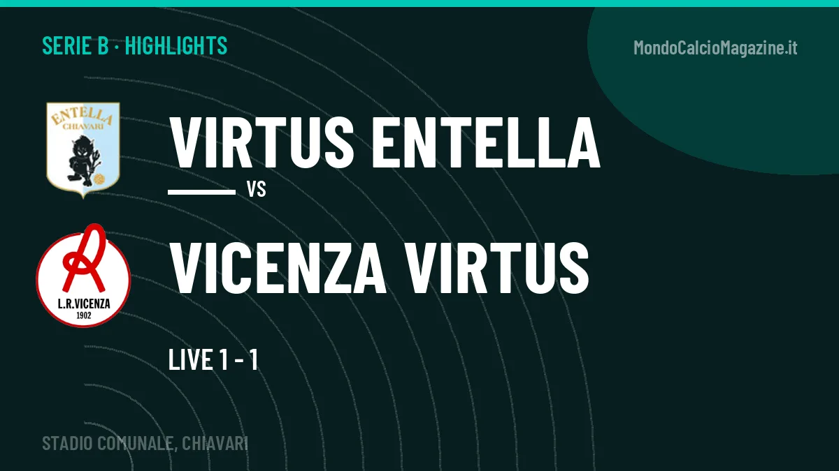 Rivedi Virtus Entella-Vicenza Virtus: highlights, gol e momenti chiave della partita