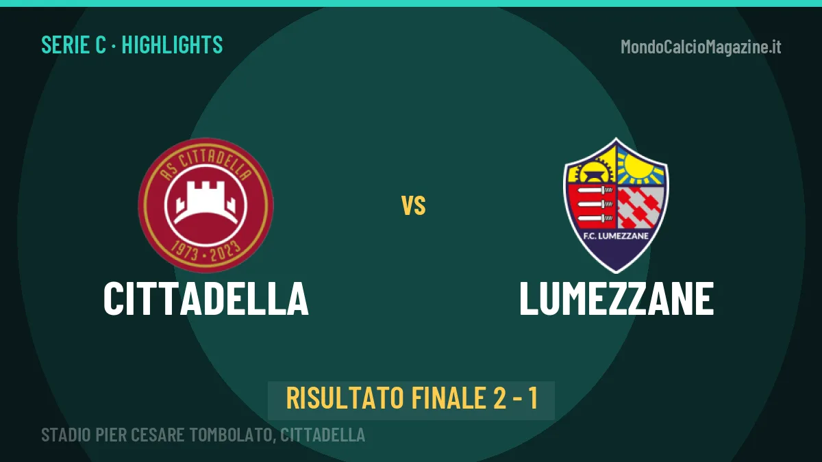 Cittadella-Lumezzane 2-1, gli highlights: tutti i gol in video
