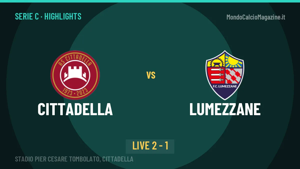 Cittadella-Lumezzane, gli highlights: tutti i gol in video