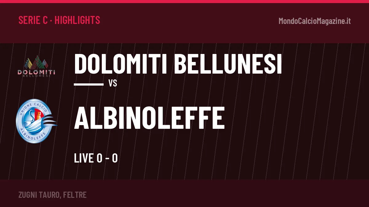 Highlights Serie C: Dolomiti Bellunesi-Albinoleffe in video