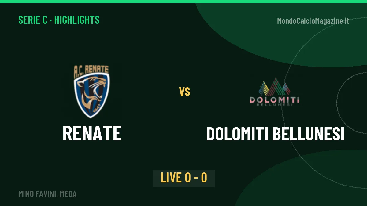 Renate-Dolomiti Bellunesi: il video degli highlights e il tabellino