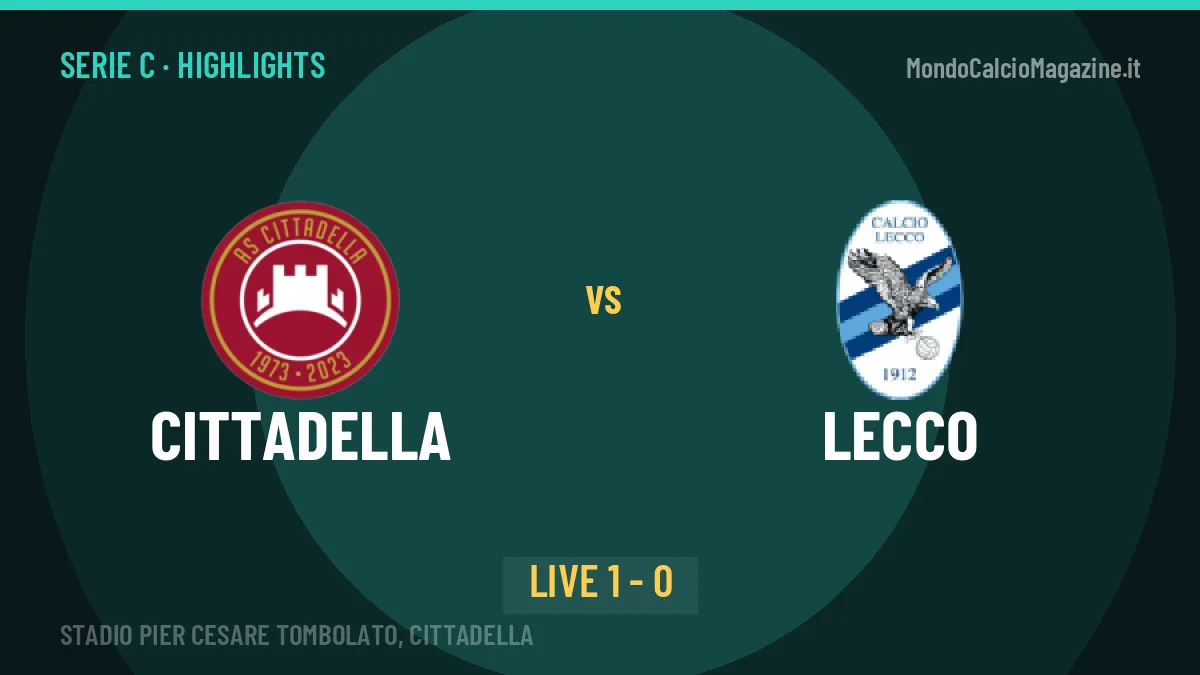Cittadella-Lecco highlights: video, marcatori e statistiche