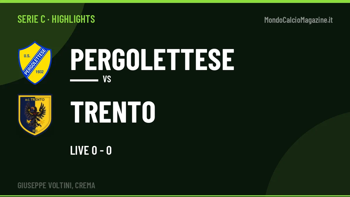 Highlights Serie C: Pergolettese-Trento in video