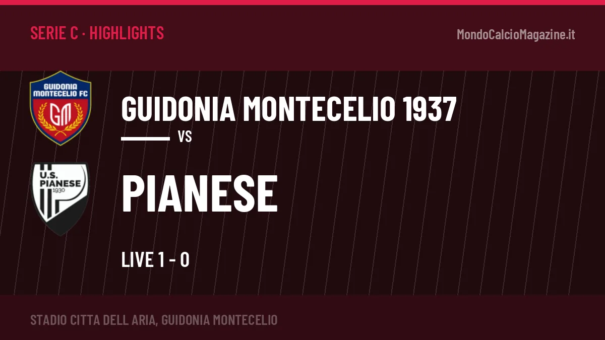 Rivedi Guidonia Montecelio 1937-Pianese: highlights, gol e momenti chiave della partita