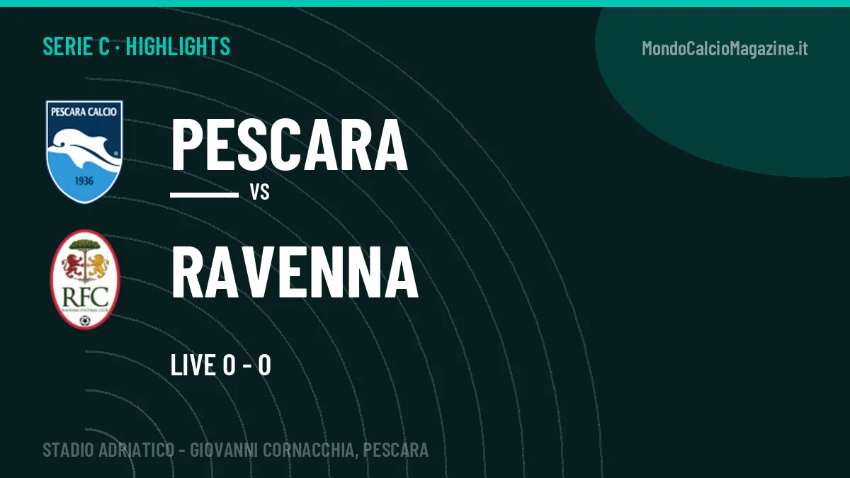 Highlights Pescara-Ravenna: gol e sintesi della partita