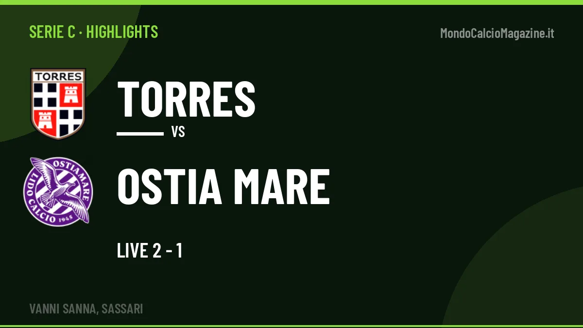 Highlights Torres-Ostia Mare: gol e sintesi della partita