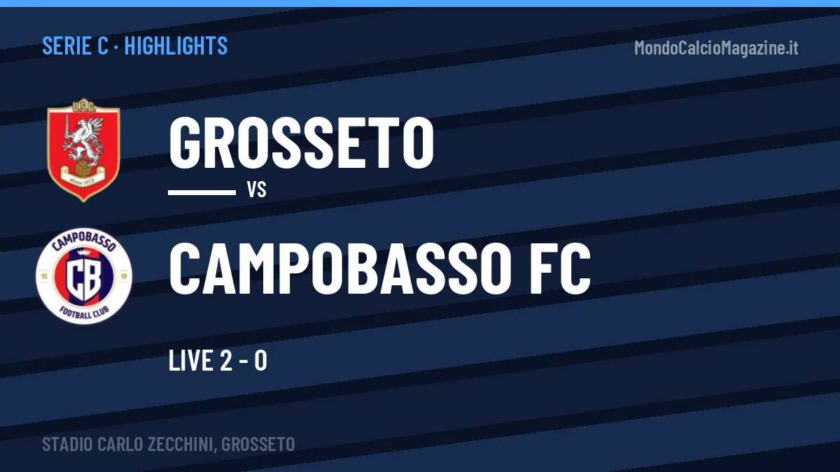 Video Grosseto-Campobasso FC: highlights e gol della partita di Serie C