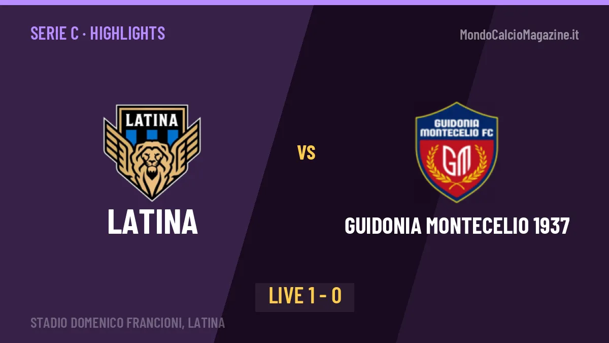 Latina-Guidonia Montecelio 1937: il video degli highlights e il tabellino