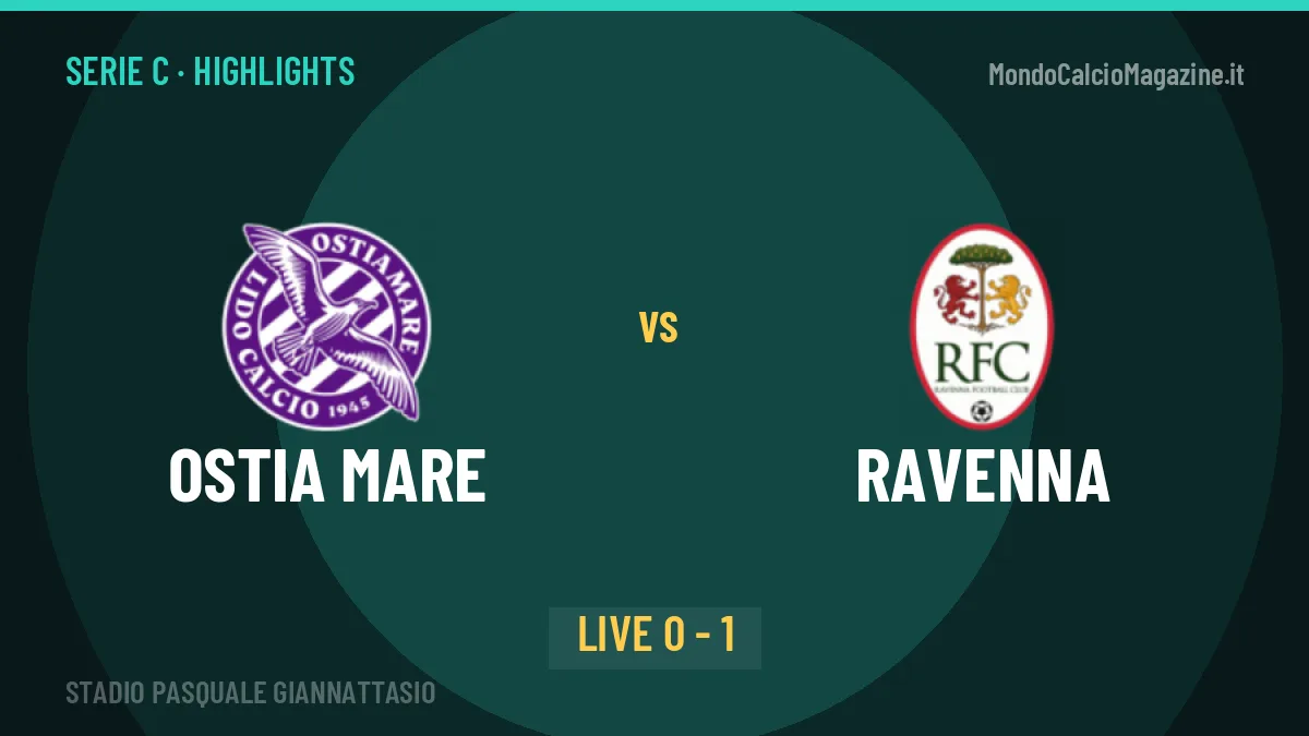 Ostia Mare-Ravenna highlights: video, marcatori e statistiche