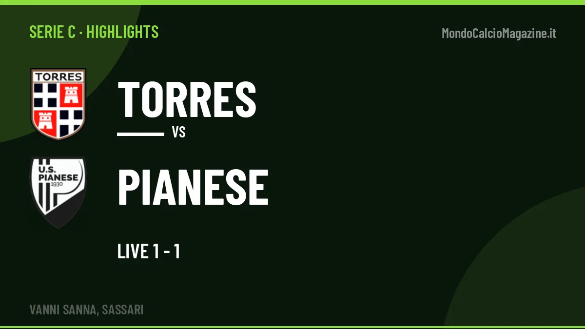 Highlights Serie C: Torres-Pianese in video