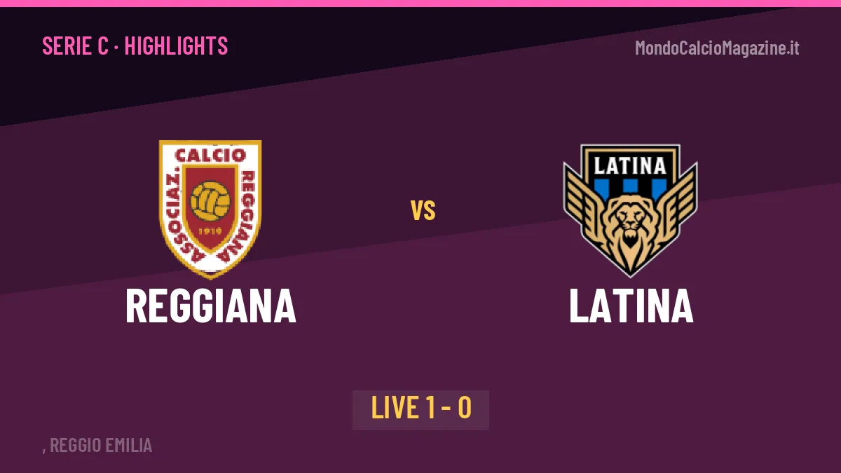 Reggiana-Latina: video gol, azioni salienti e statistiche