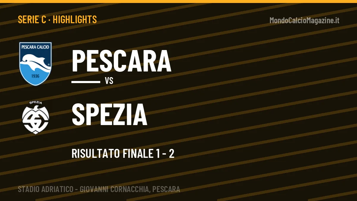 Video Pescara-Spezia: highlights e gol della partita di Serie C
