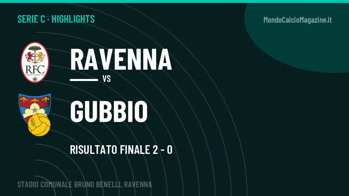 Gol e highlights di Ravenna-Gubbio 2-0: guarda la sintesi