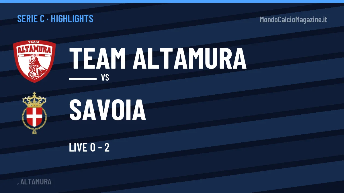 Video Team Altamura-Savoia: highlights e gol della partita di Serie C