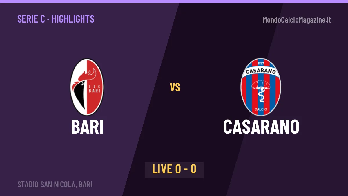 Bari-Casarano: il video degli highlights e il tabellino