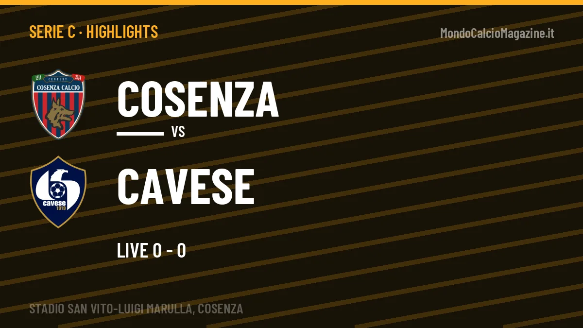 Gol e highlights di Cosenza-Cavese: guarda la sintesi