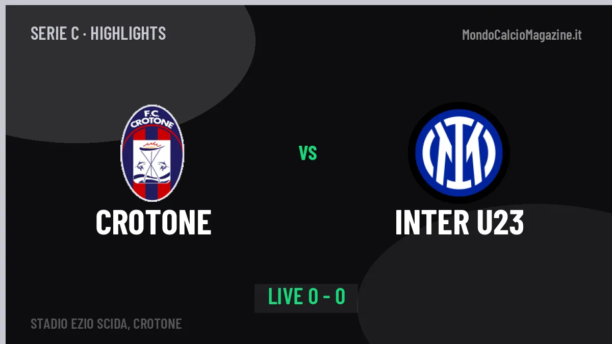 Crotone-Inter U23: il video degli highlights e il tabellino