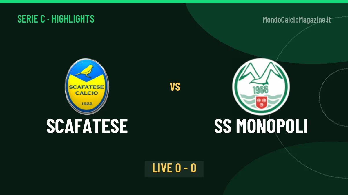 Scafatese-SS Monopoli: video gol, azioni salienti e statistiche