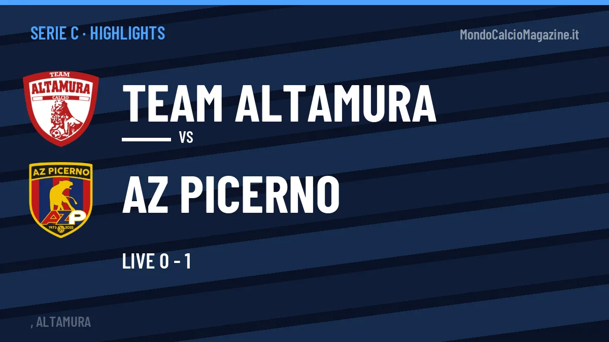 Rivedi Team Altamura-AZ Picerno: highlights, gol e momenti chiave della partita