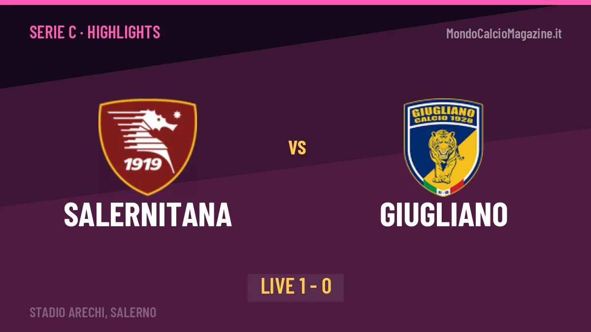 Salernitana-Giugliano: il video degli highlights e il tabellino