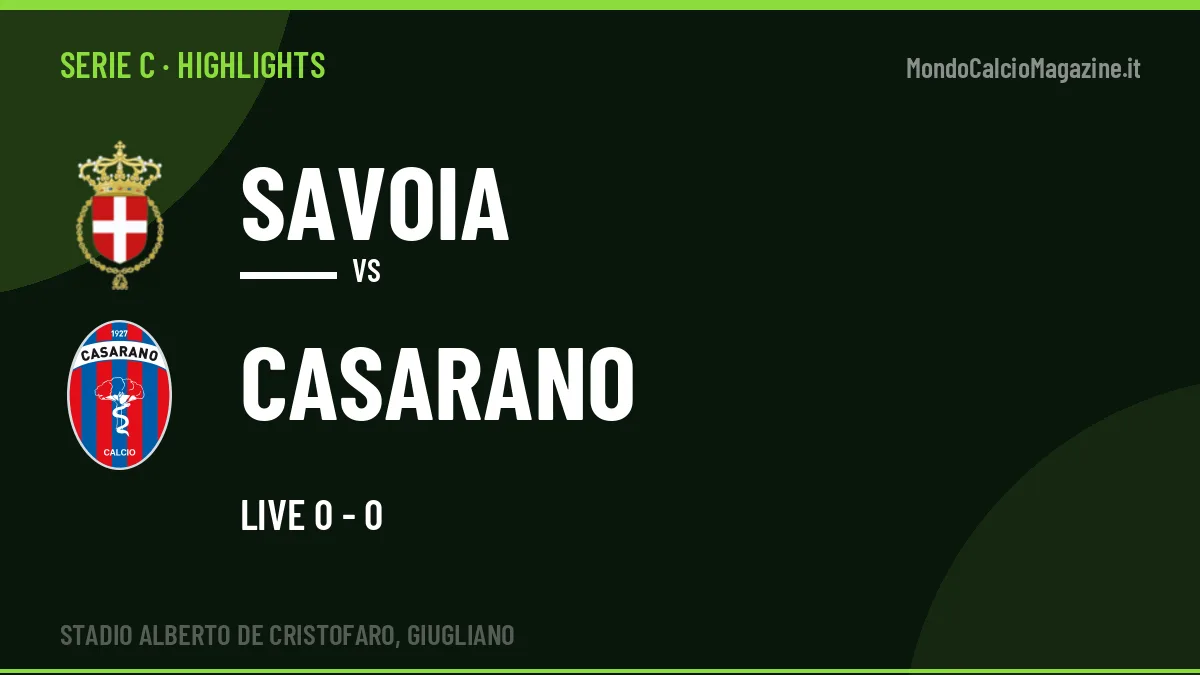 Gol e highlights di Savoia-Casarano: guarda la sintesi