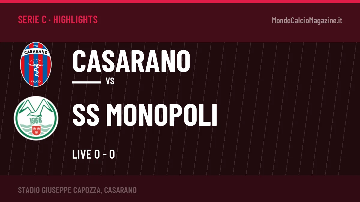 Rivedi Casarano-SS Monopoli: highlights, gol e momenti chiave della partita