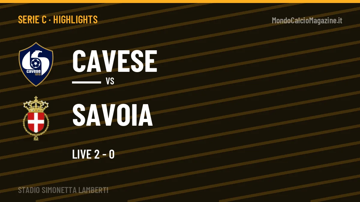 Highlights Serie C: Cavese-Savoia in video