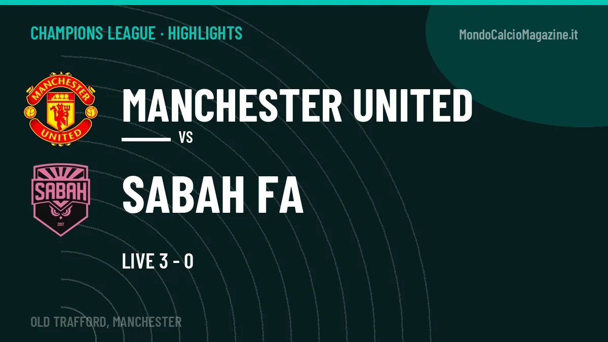 Highlights Manchester United-Sabah FA: gol e sintesi della partita