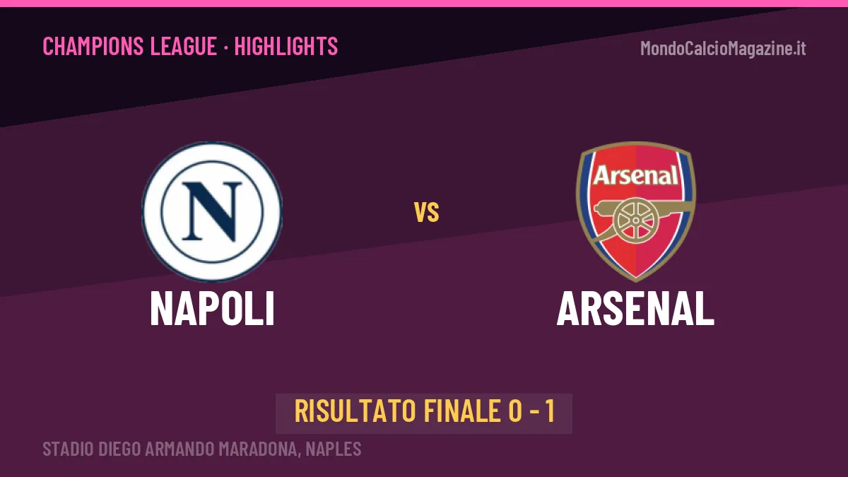 Napoli-Arsenal 0-1, gli highlights: tutti i gol in video