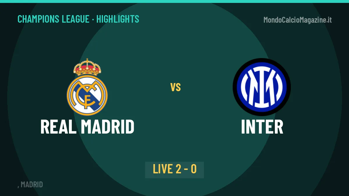 Real Madrid-Inter highlights: video, marcatori e statistiche