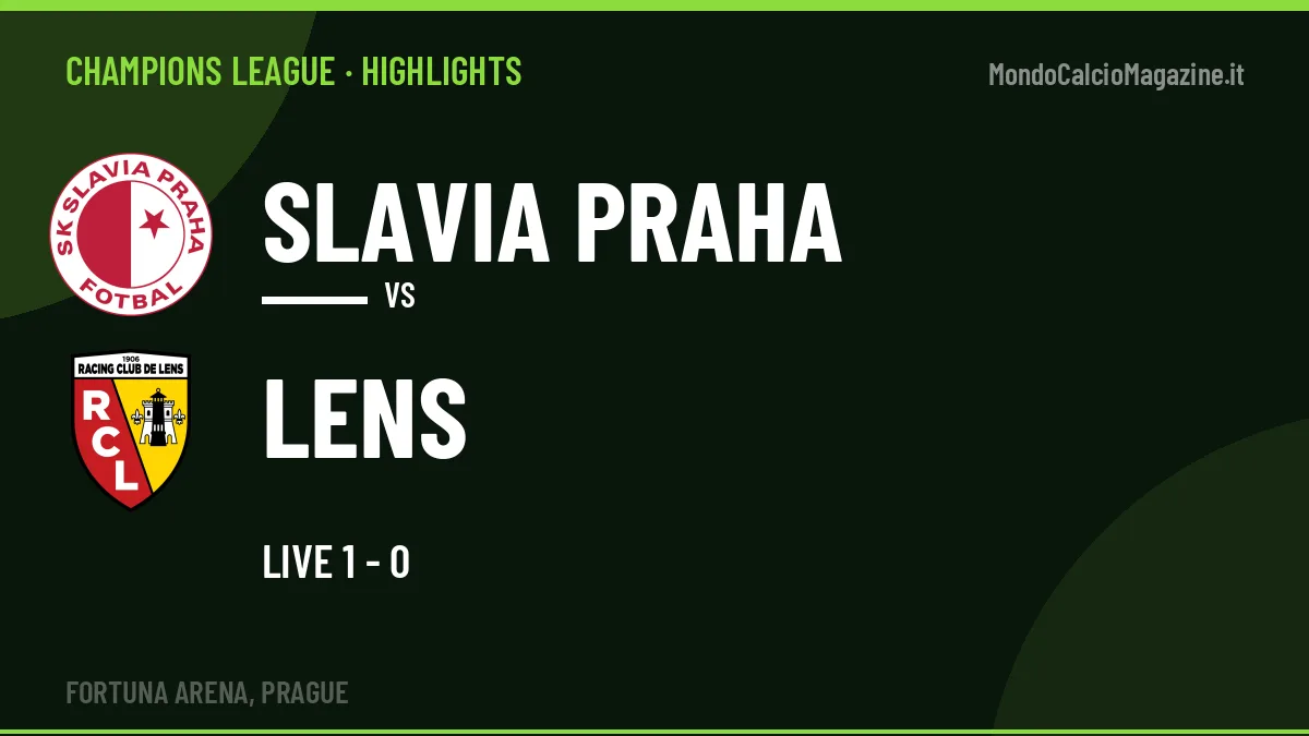Rivedi Slavia Praha-Lens: highlights, gol e momenti chiave della partita