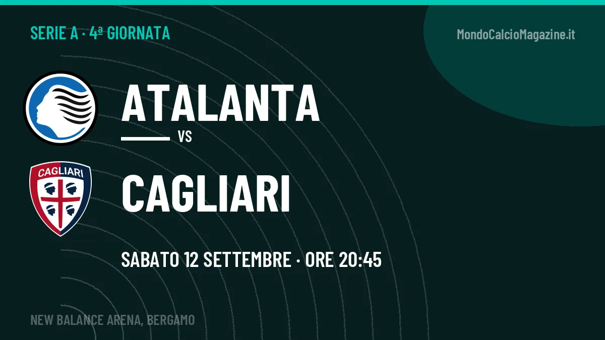 Probabili formazioni Atalanta Cagliari: chi gioca, quote e pronostico