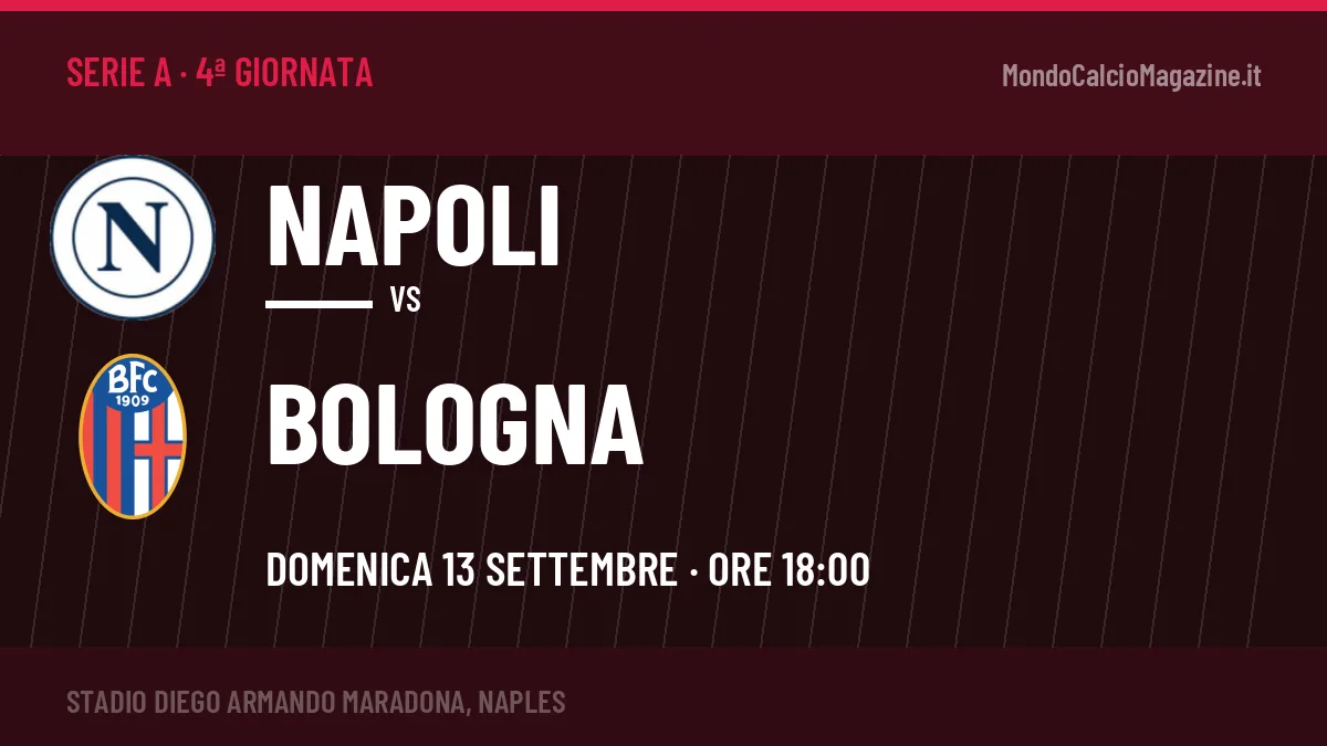 Dove vedere Napoli-Bologna in TV e streaming: orario, canale e formazioni