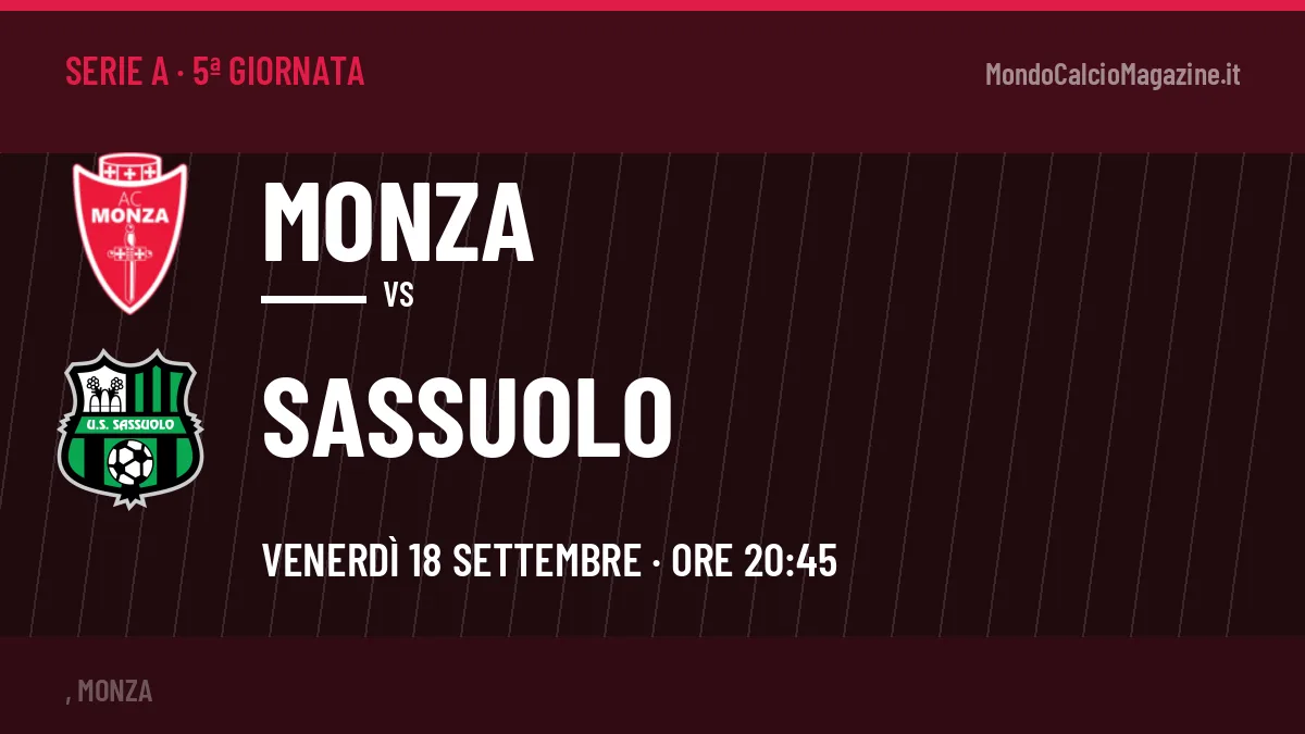 Quote Monza Sassuolo e pronostico: cosa dicono i bookmaker e dove vederla