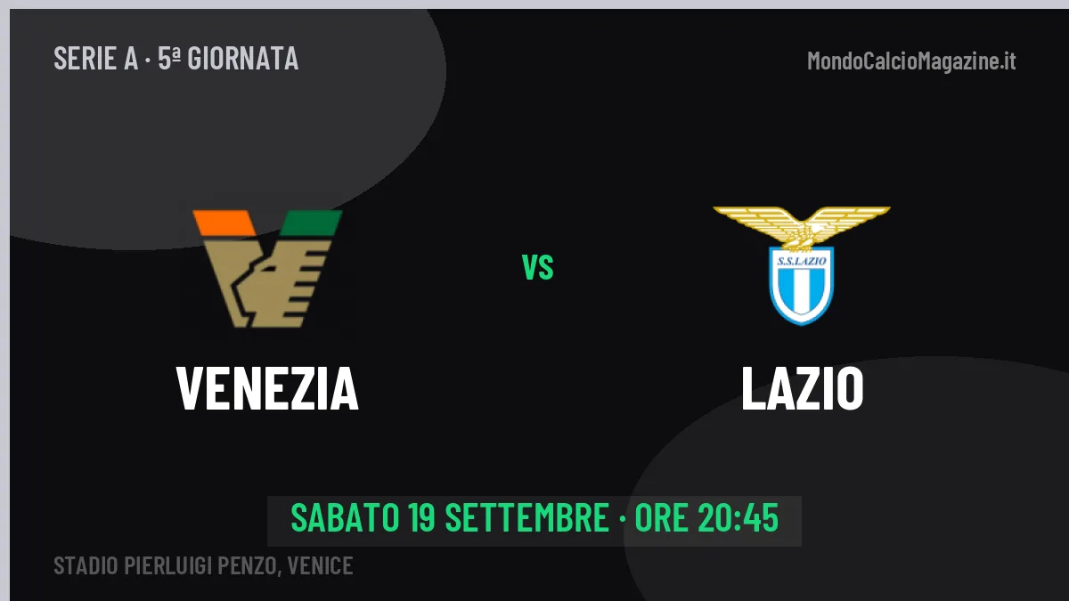 Venezia-Lazio in TV: a che ora si gioca, dove vederla e probabili formazioni