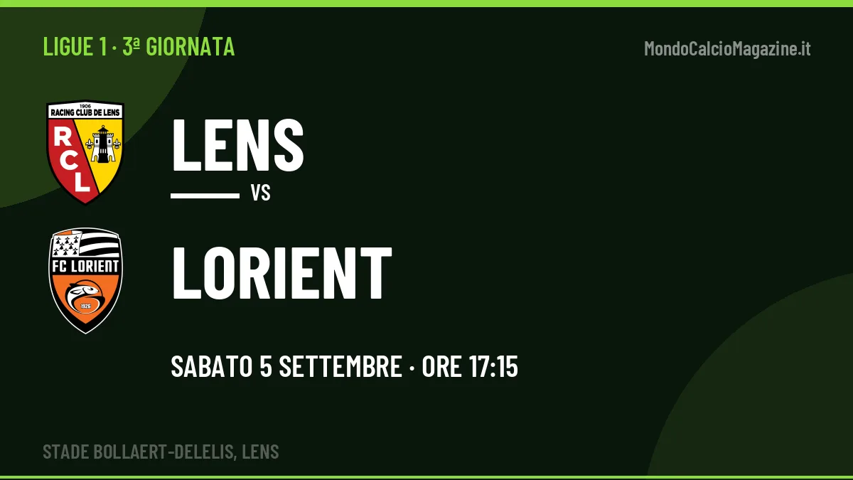 Pronostico Lens Lorient: quote, precedenti e come arrivano le due squadre
