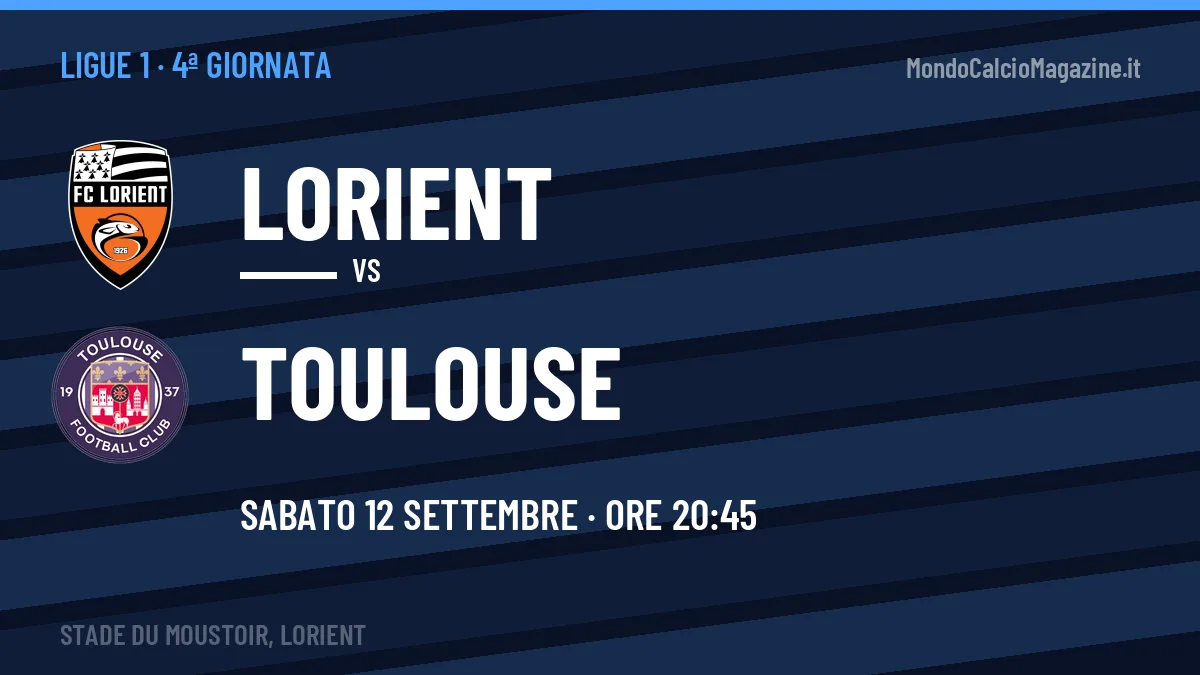Probabili formazioni Lorient Toulouse: chi gioca, quote e pronostico