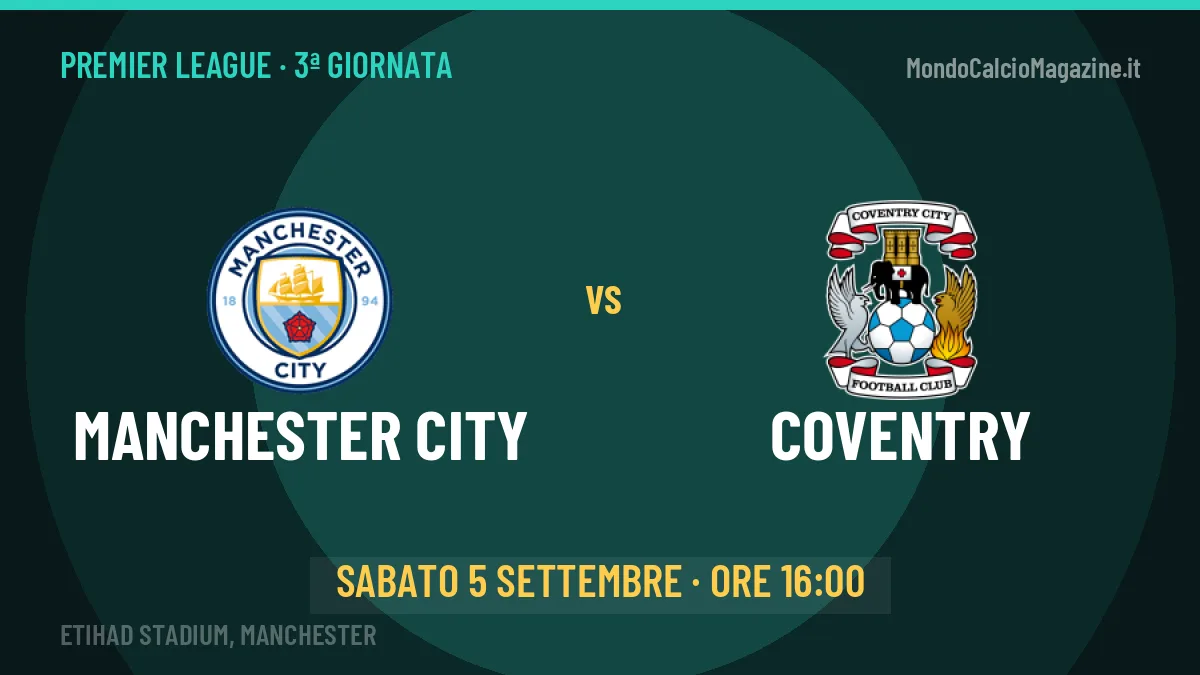 Quote Manchester City Coventry e pronostico: cosa dicono i bookmaker e dove vederla