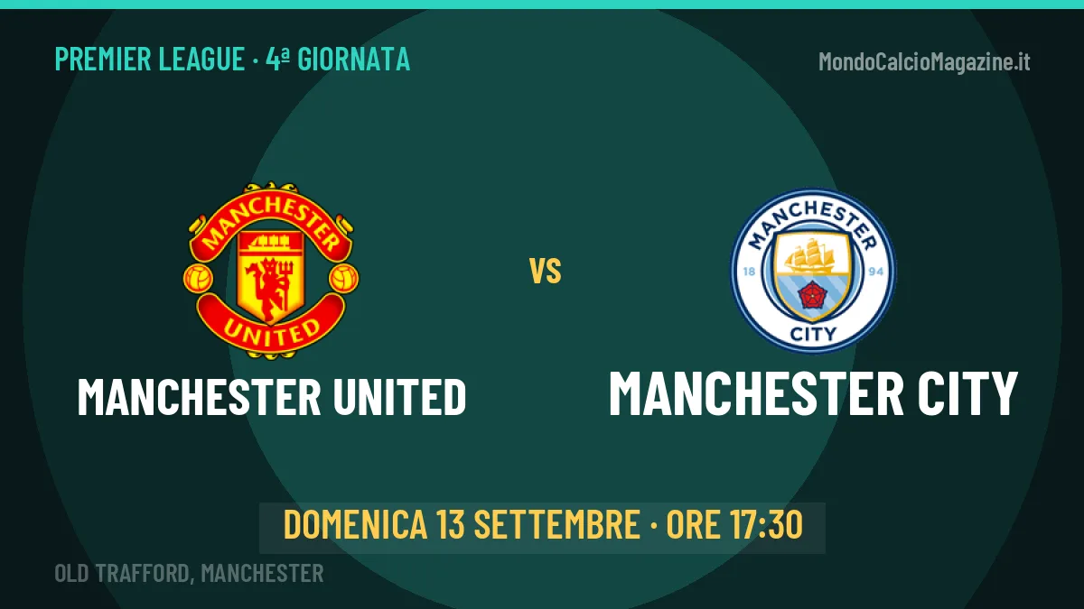 Manchester United-Manchester City: pronostico, quote e dove vedere il match in diretta