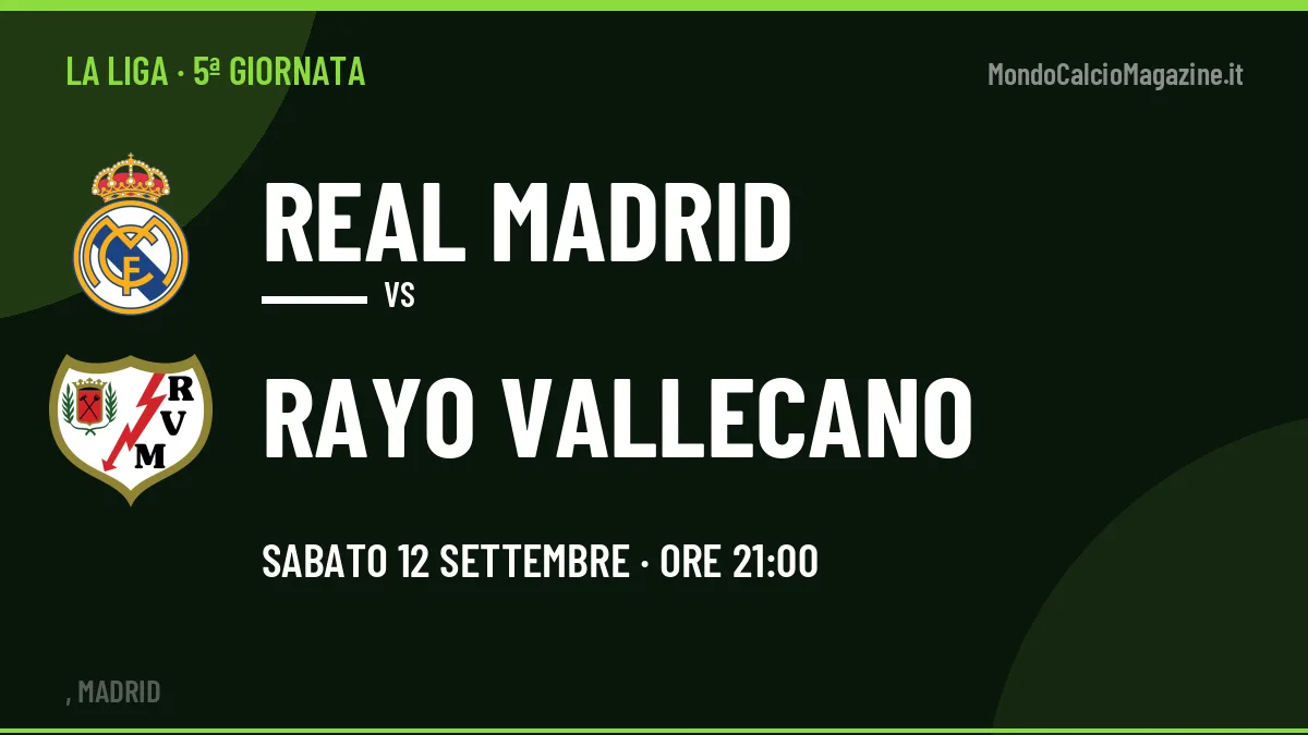 Real Madrid-Rayo Vallecano: pronostico, quote e dove vedere il match in diretta