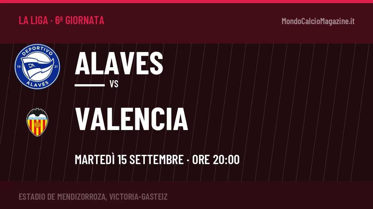 Pronostico Alaves Valencia: quote, precedenti e come arrivano le due squadre